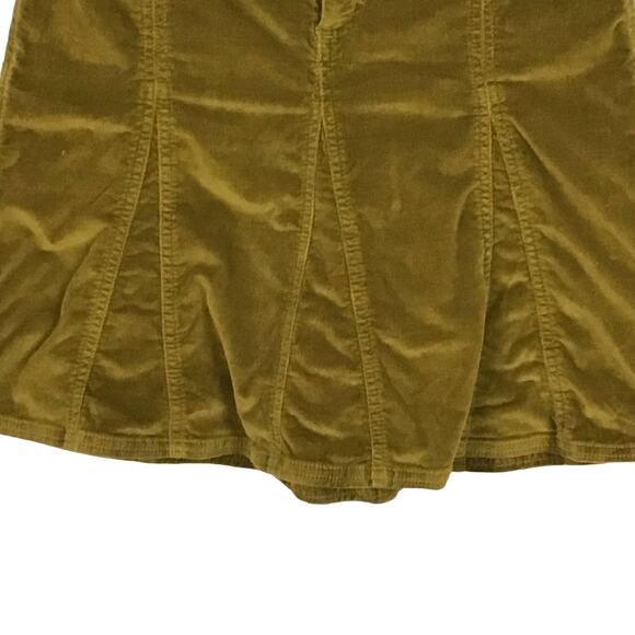 Athleta Whenever Cord Skirt Velvet Old Gold Mustard A Line Corduroy Mini Skirt 0 - Picture 7 of 12